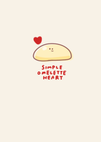 simple Omelette heart beige.