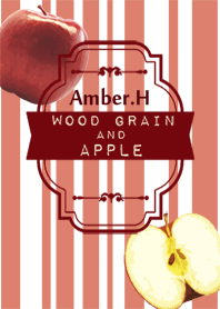 Wood grain and apple No.7