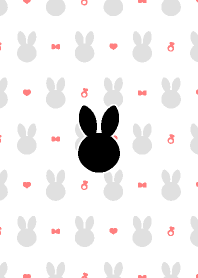 RABBIT PATTERN -white-