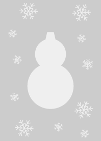 white simple snowman theme