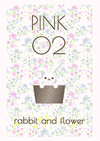 토끼와 꽃/ 핑크 02