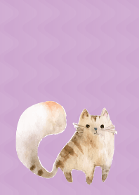 Spacey Cats on light purple