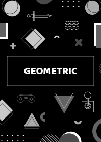 Flat Geometric Black 3