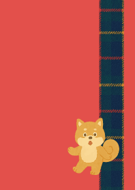 Cool Shiba Inu03 on red