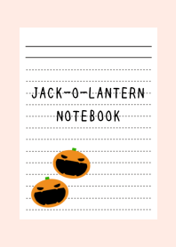 JACK-O-LANTERN NOTEBOOK/LIGHT PINK