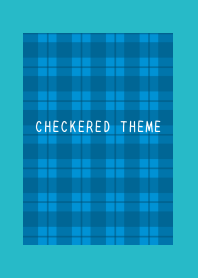 BLUE CHECKERED THEME-TURQUOISE BLUE