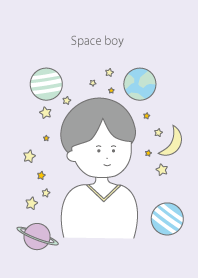 space and boy
