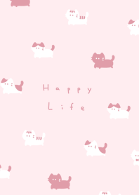 .貓. dull pink.