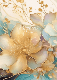 Fantastic yellow flowers pink&blue