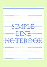 SIMPLE BLUE LINE NOTEBOOK-YELLOW GREEN