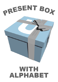 PRESENT BOX WITH ALPHABET (U)
