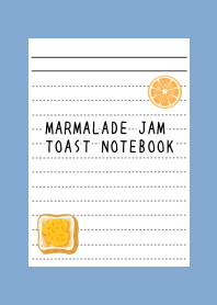 MARMALADE JAM TOAST NOTEBOOK-DUSTY BLUE
