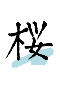 The word Cherry Blossoms