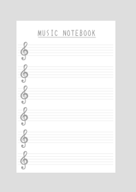 GRAY COLOR MUSICAL NOTESj