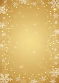 Sparkling Gold Winter Snow Frame