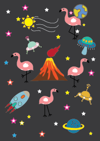 Space Flamingo theme