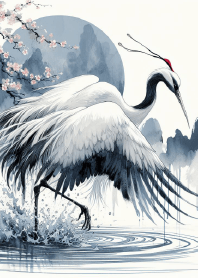 Idle clouds and wild cranes
