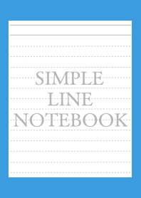 SIMPLE GRAY LINE NOTEBOOKj-BLUE-YELLOW