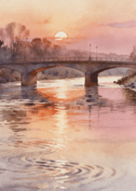 Riverside Bridge Twilight