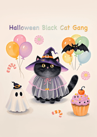 Halloween Black Cat Gang