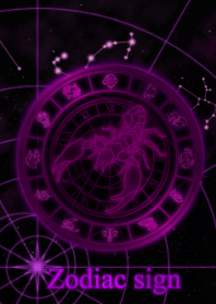 天蝎座星图紫色2