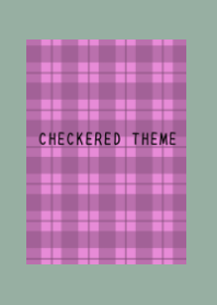 PINK CHECKERED THEME-DUSTY GREEN