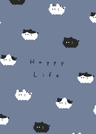 Chubby Cat / gray blue.