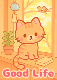 癒し-窓辺のトラ猫ミミ1.1
