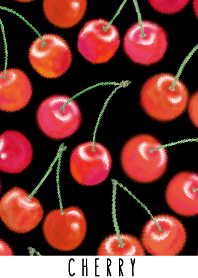 watercolor painting:cherries/black WV