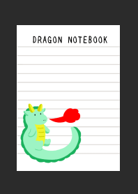 DRAGON NOTEBOOKj-CHARCOAL GREY