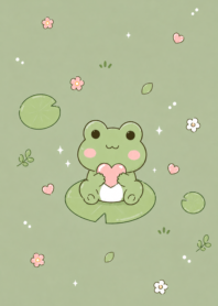 Adorable little pastel green frog. 3_90