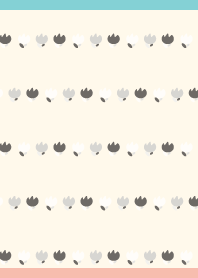 Rough monochrome tulips on P&B