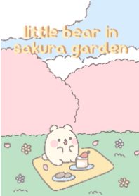 little bear in sakura garden