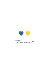 雙心 /white yellow blue