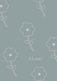 simple flower light blue