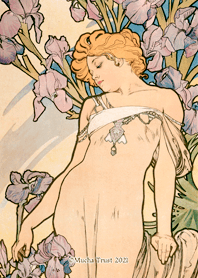 Mucha The Four Flowers "Iris"