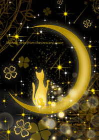 福を招く♡三日月から招き猫