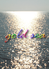 The sea shines golden with sunlight