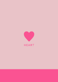 Simple Heart /Dull Rose Pink &Vivid Pink