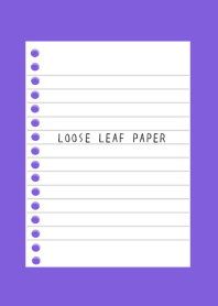 LOOSE LEAF PAPER/PURPLE/YELLOW