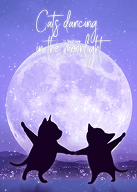 Cats dancing in the moonlight