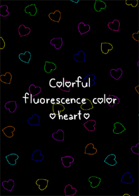 Colorful fluorescent color heart
