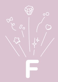 Initial F and dull pink