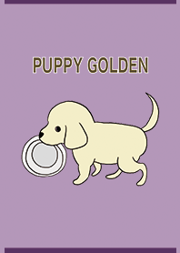 パープル 紫 / ゴールデン子犬の着せ替え