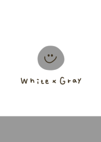 White gray x smile.