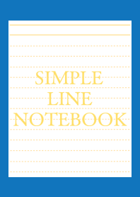 SIMPLE YELLOW LINE NOTEBOOK/BLUE/WHITE