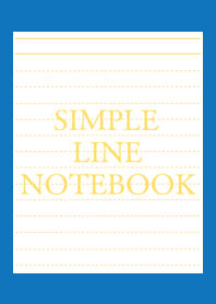 SIMPLE YELLOW LINE NOTEBOOK-BLUE-WHITE