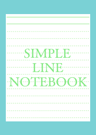 SIMPLE GREEN LINE NOTEBOOK/MINT GREEN