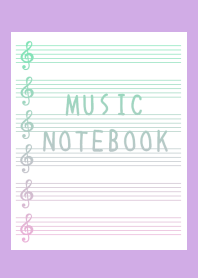 GRADIENT MUSIC NOTEBOOK-PURPLE