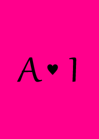 Initial "A & I" Vivid pink & black.